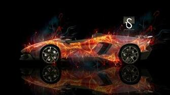 Lamborghini Aventador J Fire Photoshop Car El Tony