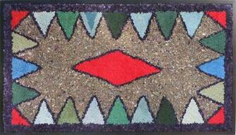 Mennonite Geometric Hooked Rug