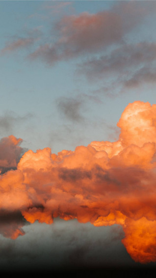 iPhone Orange Aesthetic Clouds Wallpaper