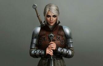 Wallpaper Girl Sword The Witcher Armor Wild Hunt