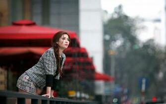 Fashion Model Asian Girl City