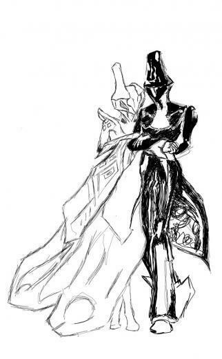 Warframe White Nox And Limbo Scribble By N4n0