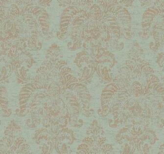 Blue Green Gold Ad8129 Textured Damask Wallpaper Traditional