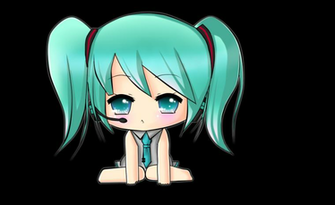 Chibi Hatsune Miku By Bluepurplesky
