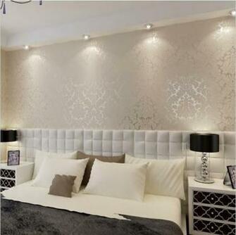 Vintage Luxury Damask Wall Paper Pvc Embossed Textured Wallpaper