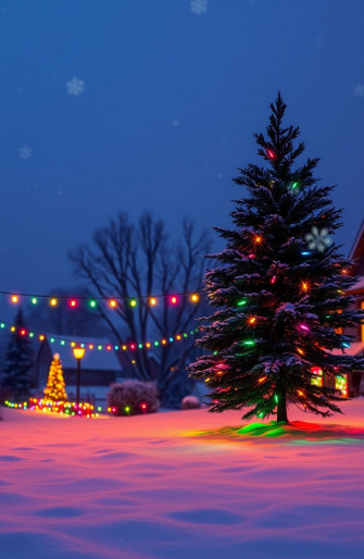 Blinking Christmas Lights Wallpaper