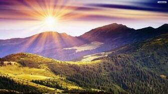 Sunny Mountains Wallpaper