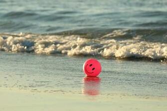 Red Smiley Ball Image