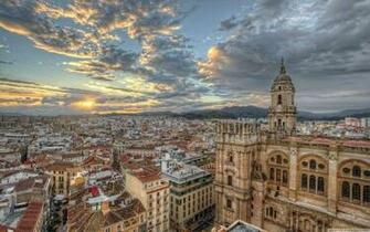 Andalusia City Sunset Scenery Wallpaper