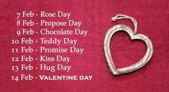 Valentine Week List Date Schedule Full Of