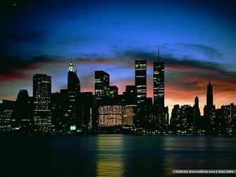 New York Skyline Twin Towers Pictures Photos
