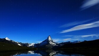 Matterhorn Midnight Reflection HD Wallpaper Pixel Windows