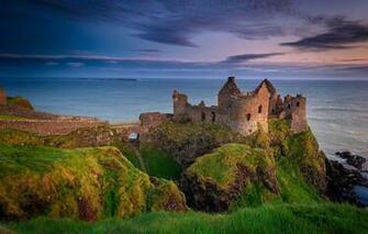 Wallpaper The Evening Ruins Northern Ireland Antrim County