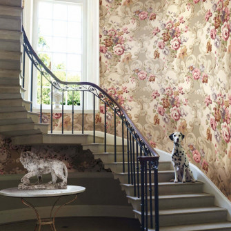 Mulberry Home Floral Rococo Wallpaper