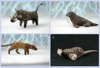 Animal Totem Sculptures Mix By Hontor