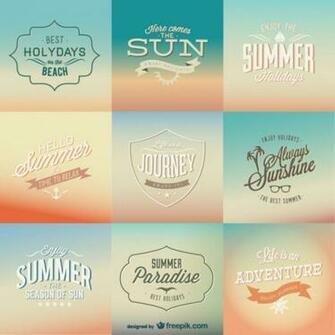Vintage Summer Background Vector