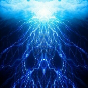 Home Phenomena Lightning Blue Background