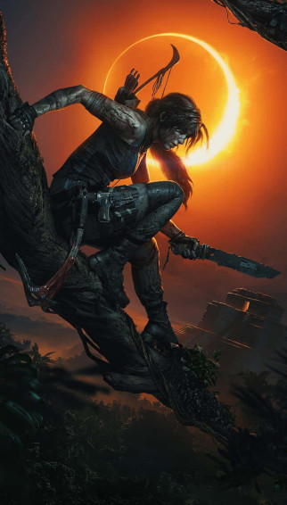 iPhone Xs Rise Of The Tomb Raider Background Wallpaper