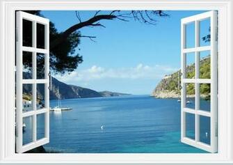 3d Window Wall Art Sticker Decal Mural Wallpaper Room Size A2