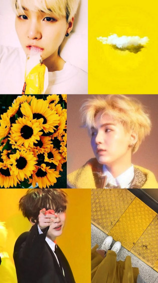 Bts Yellow Aesthetic Wallpaper In Suga