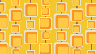 Geometric Wallpaper Retro Yellow Desktop