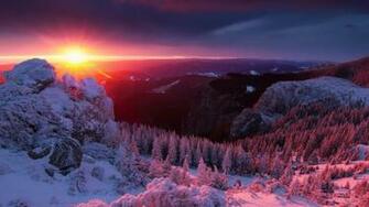 Wallpaper Alps Mountains Winter Sunset 4k Ultra