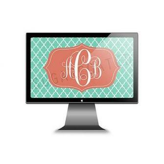 Moroccan Monogram Desktop Wallpaper It