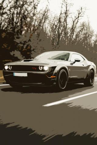 Wall Art Print Challenger Car Gifts Merchandise Europosters