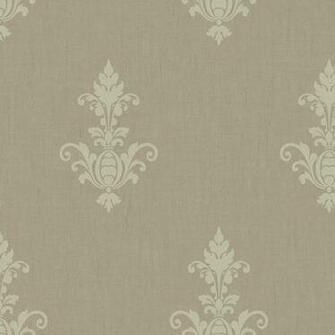 Grey Raised Damask Medallion Wallpaper Wall Sticker Outlet
