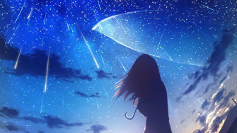 Anime Girl Umbrella Rain 4k Wallpaper HD