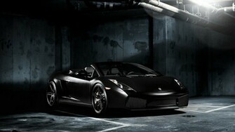 Lamborghini Gallardo Spyder Convertible Black Wallpaper HD