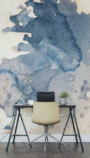 Ink Blot Watercolour Paint Wallpaper Mural Walls Home Decor