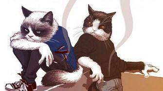 Cats Animals Grumpy Cat Tard Wallpaper