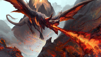 Lava Dragon Wallpaper