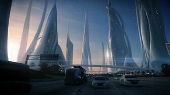 Futuristic Cities Roads Wallpaper