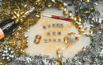 Wallpaper Letters Holiday Glass Sequins New Year Tinsel