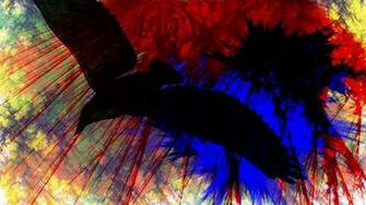 Wallpaper Birds Flying Paint Stripes Bright