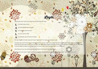 The Namemeaning Of Layla Using Flowers Trees From Project