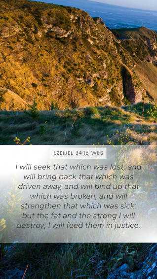 Ezekiel Web Mobile Phone Wallpaper I Will Seek That Which