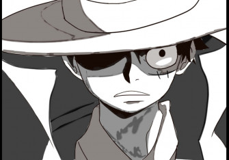 Luffy Black And White Wallpaper