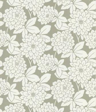 Souci Taupe Fun Floral Wallpaper Contemporary