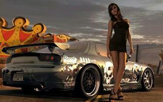 Wallpaper Cool Girl And A Car World