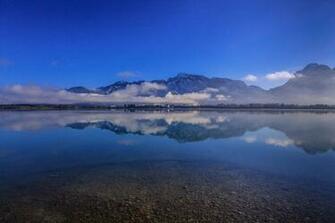 Alps Lake Forggensee Bavaria Germany Mountains Wallpaper