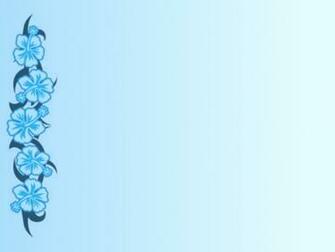 Blue Floral Border Design Background Wallpaper For Powerpoint