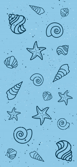 Shells Blue Aesthetic Wallpaper