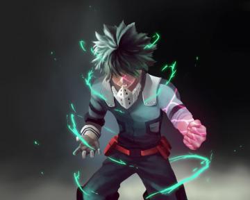 Artwork Power Anime Boy Izuku Midoriya