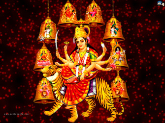 Hare Krishna Nav Durga Wallpaper