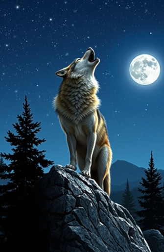Howling Wolf Wallpaper