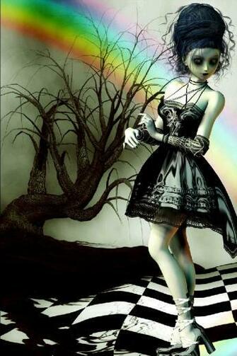 Cartoons Wallpaper Goth Doll With Size Pixels For iPhone