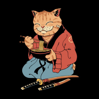 Cat Ramen Home Rug Vincent Trinidad Art